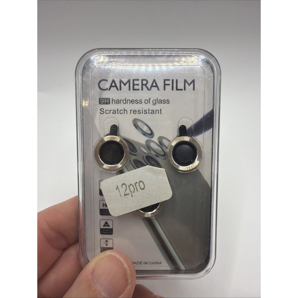 For iPhone 16 15 14 13 12 Pro Bling Camera Lens Protector Silver